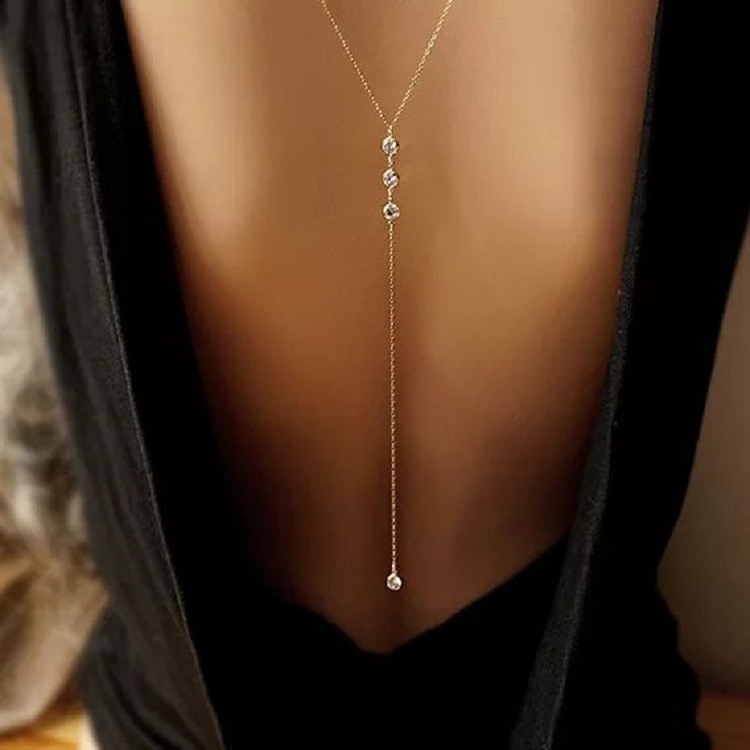 Event Suppliers - Yeni Rhinestone Seksi Kadın Sırt Zinciri