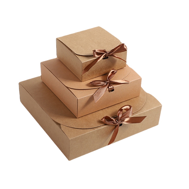 Event Party Box - 10/20/50 adet kare Kraft kağıt kapaklı