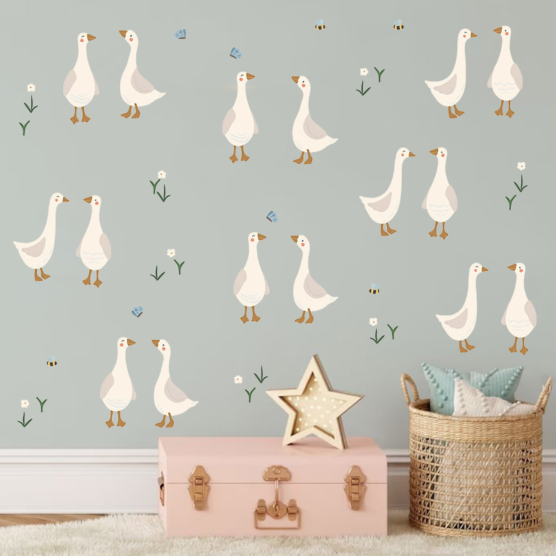 Flower Wall Panel - Sevimli Ördek Yavrusu Duvar Sticker Komik