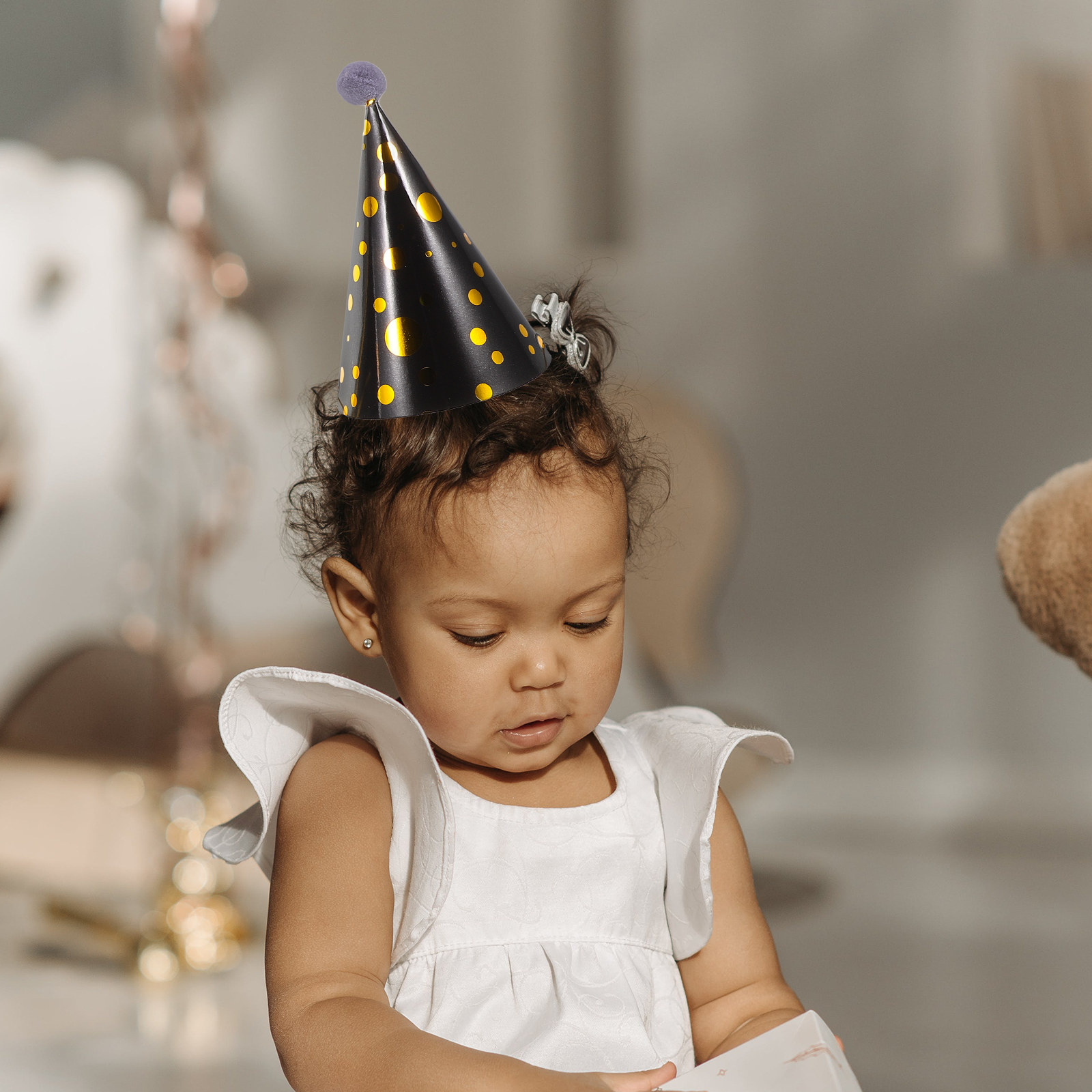 3 Adet Altın Folyo Detaylı Kağ - Party Hat Cone incelemesi ve fiyatı